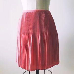 Loft Peachy Pink Pleated Skirt